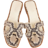 Hermès Python Leather Oran Sandals (36,5)