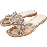 Hermès Python Leather Oran Sandals (36,5)