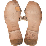 Hermès Python Leather Oran Sandals (36,5)