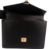 Louis Vuitton Noir Epi Leather Serviette Business Handbag