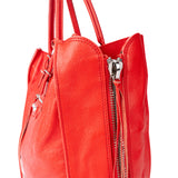 Balenciaga Rouge Leather City Handbag