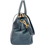 Miu Miu Blue Leather City Handbag