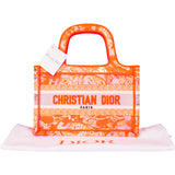 Christian Dior Orange Multicolor Oblique Micro Book Tote Handbag