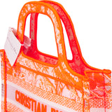 Christian Dior Orange Multicolor Oblique Micro Book Tote Handbag