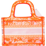 Christian Dior Orange Multicolor Oblique Micro Book Tote Handbag