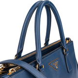 Prada Blue Saffiano Leather Galleria Handbag