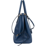Prada Blue Saffiano Leather Galleria Handbag