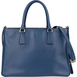 Prada Blue Saffiano Leather Galleria Handbag