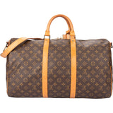 Louis Vuitton Canvas Monogram Keepall 50 Bandouliere