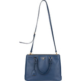 Prada Blue Saffiano Leather Galleria Handbag