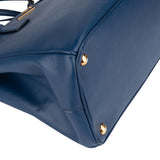 Prada Blue Saffiano Leather Galleria Handbag