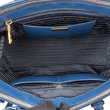 Prada Blue Saffiano Leather Galleria Handbag