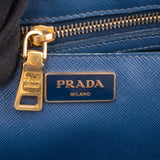 Prada Blue Saffiano Leather Galleria Handbag
