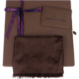 Louis Vuitton Brun Silk Monogram Monaco Scarf Tuch