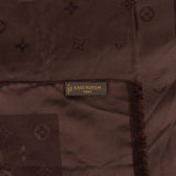 Louis Vuitton Brun Silk Monogram Monaco Scarf Tuch