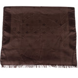 Louis Vuitton Brun Silk Monogram Monaco Scarf Tuch