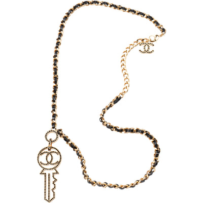 Chanel Crystal Key Necklace - vintageandkickz