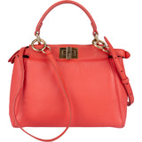 Fendi Leather Peekaboo Mini Handbag