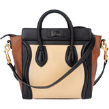 Celine Tricolor Leather Luggage Handbag