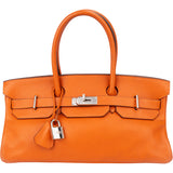 Hermès Orange Clemence Leather Birkin 42 JPG Shoulder Bag