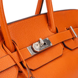 Hermès Orange Clemence Leather Birkin 42 JPG Shoulder Bag