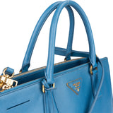Prada Blue Saffiano Leather Galleria Handbag
