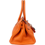 Hermès Orange Clemence Leather Birkin 42 JPG Shoulder Bag