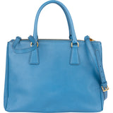 Prada Blue Saffiano Leather Galleria Handbag