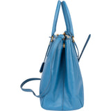 Prada Blue Saffiano Leather Galleria Handbag