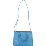Prada Blue Saffiano Leather Galleria Handbag