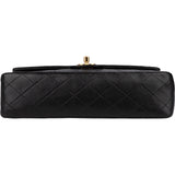 Chanel Quilted Lambskin 24K Gold Medium Double Flap Crossbody Bag