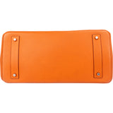 Hermès Orange Clemence Leather Birkin 42 JPG Shoulder Bag