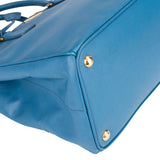 Prada Blue Saffiano Leather Galleria Handbag
