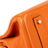 Hermès Orange Clemence Leather Birkin 42 JPG Shoulder Bag