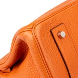 Hermès Orange Clemence Leather Birkin 42 JPG Shoulder Bag
