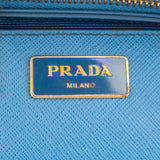 Prada Blue Saffiano Leather Galleria Handbag
