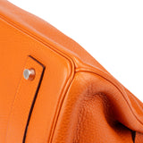 Hermès Orange Clemence Leather Birkin 42 JPG Shoulder Bag
