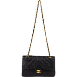 Chanel Quilted Lambskin 24K Gold Medium Double Flap Crossbody Bag