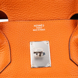 Hermès Orange Clemence Leather Birkin 42 JPG Shoulder Bag