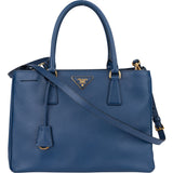 Prada Blue Saffiano Leather Galleria Handbag