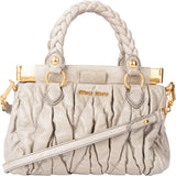 Miu Miu Quilted Leather Shutter Handbag