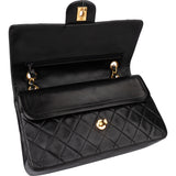 Chanel Quilted Lambskin 24K Gold Medium Double Flap Crossbody Bag