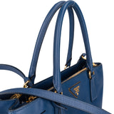 Prada Blue Saffiano Leather Galleria Handbag