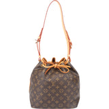 Louis Vuitton Canvas Monogram Sac Noe Petit Shoulder Bag
