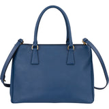 Prada Blue Saffiano Leather Galleria Handbag