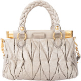 Miu Miu Quilted Leather Shutter Handbag