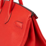 Hermès Rouge Togo Leather Birkin 35 Handbag