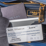 Prada Blue Saffiano Leather Galleria Handbag