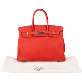 Hermès Rouge Togo Leather Birkin 35 Handbag