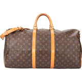 Louis Vuitton Canvas Monogram Keepall 55 Bandouliere